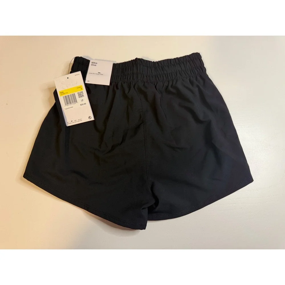 Nike Kids Dri-FIT One Training Shorts Black DX4967-010 Size Small NWT